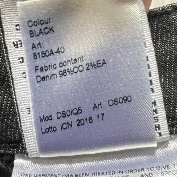 R13 Boy Skinny Washed Black Jeans Denim Distressed Ripped 25 Mid Rise Women - Picture 12 of 16